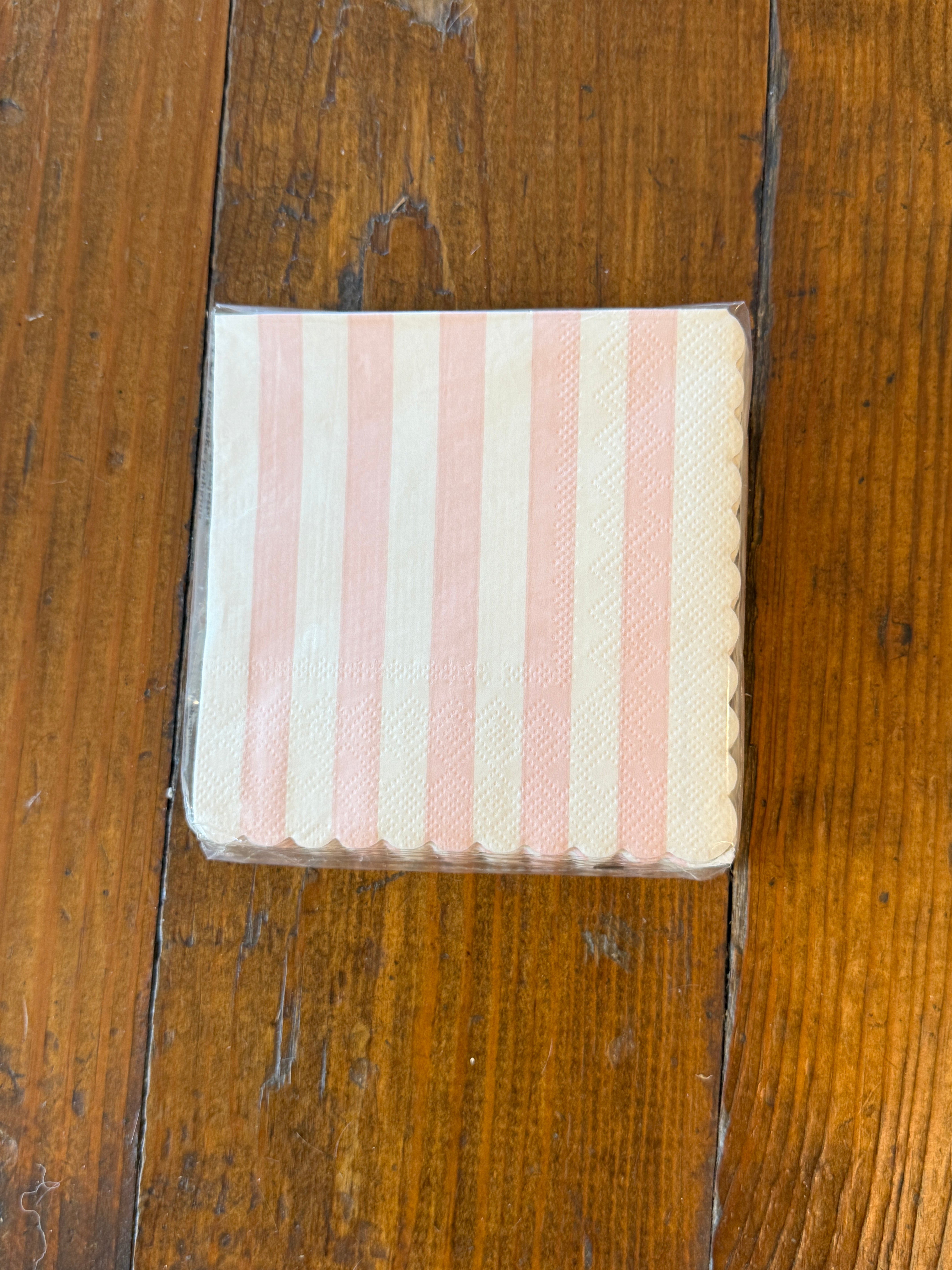 Pink and White Stripped napkins – 20 Count
