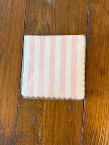 Pink and White Stripped napkins – 20 Count