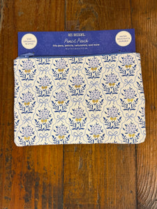 Blue Floral Pencil Pouch – OCS Designs