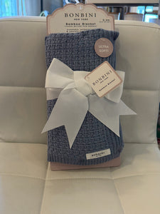 Bonbini Blue Bamboo Blanket Ultra Soft