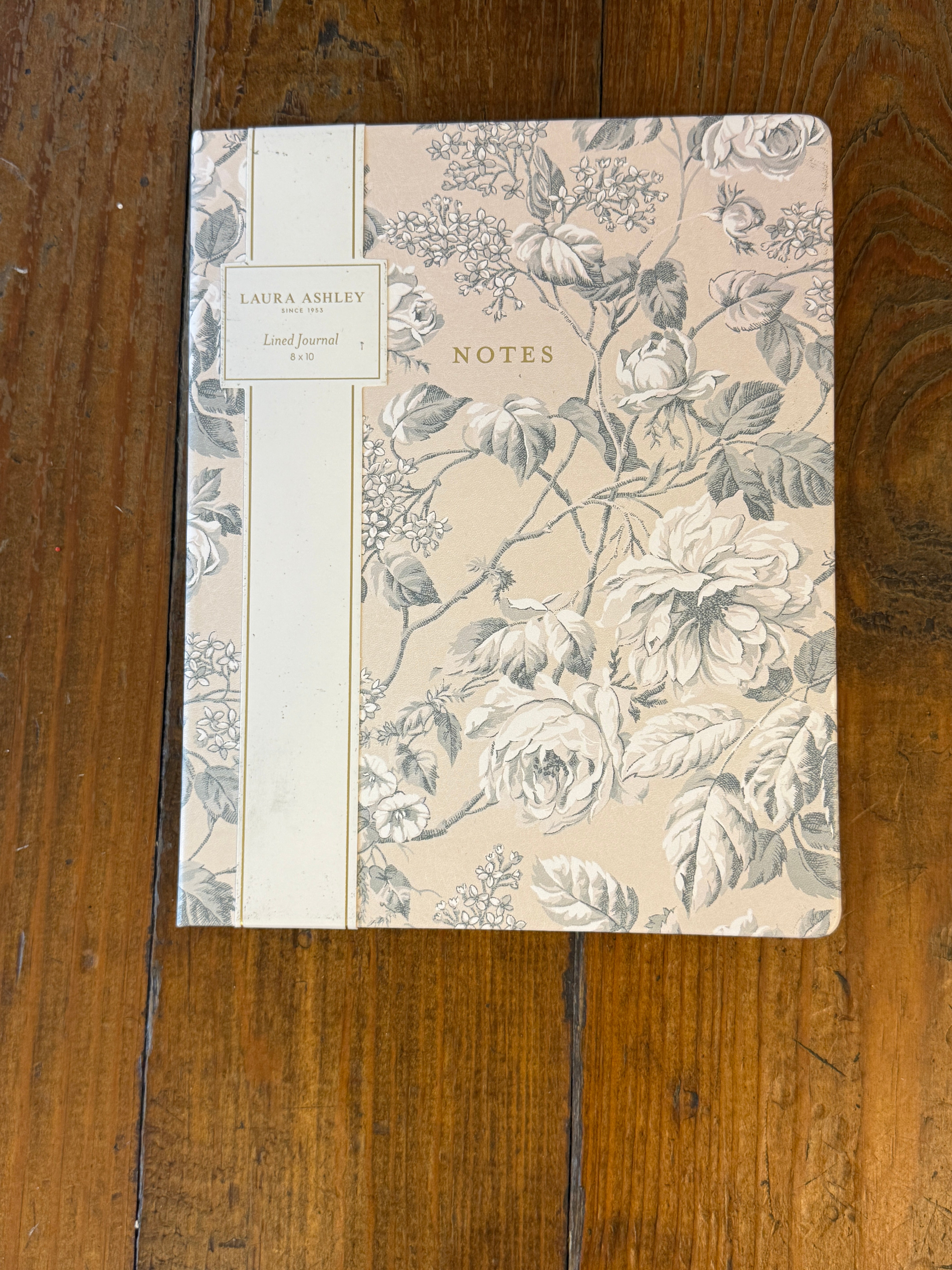 Laura Ashley Cream 8 x10 lined Journal
