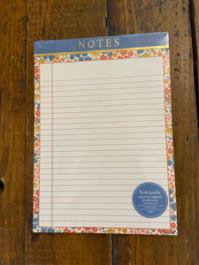Set of Two Floral Border Notepads – 50 Sheets Each