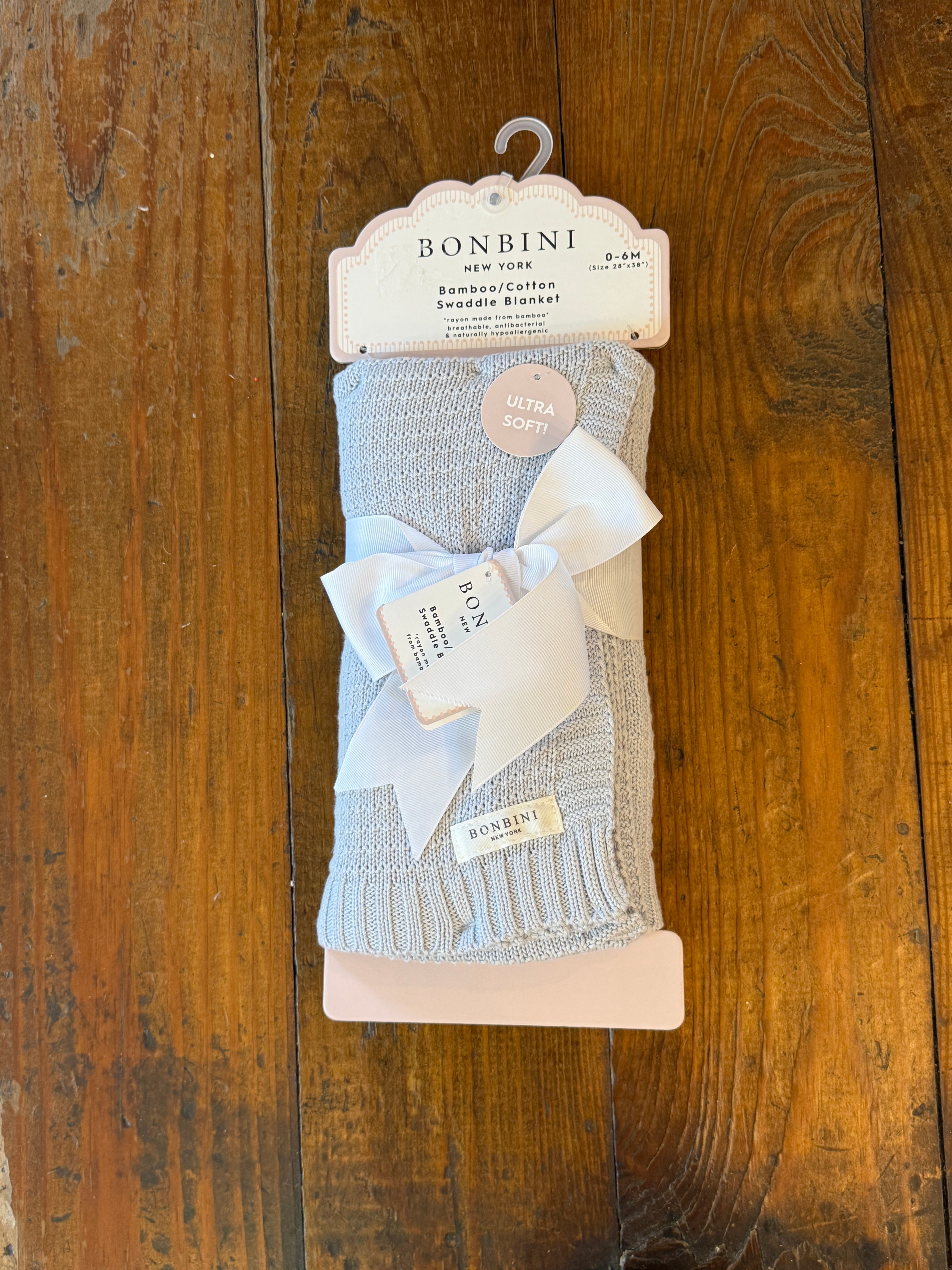 Bonbini Gray Bamboo Swaddle Blanket