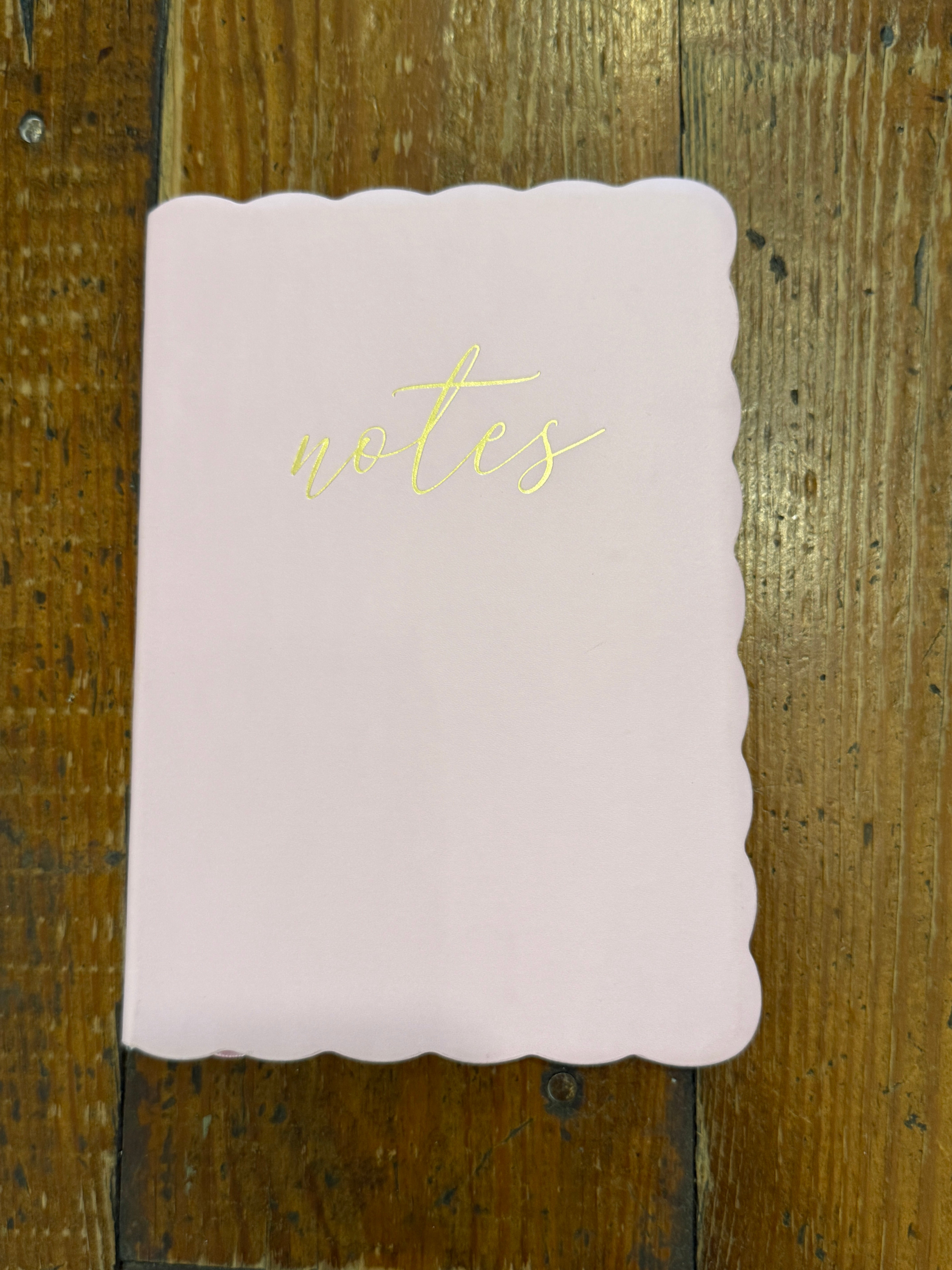 Scalloped Note Book Pink
