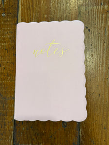 Scalloped Note Book Pink