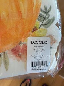 Éccolo Pumpkin Harvest Lunch Napkins – 40 Count