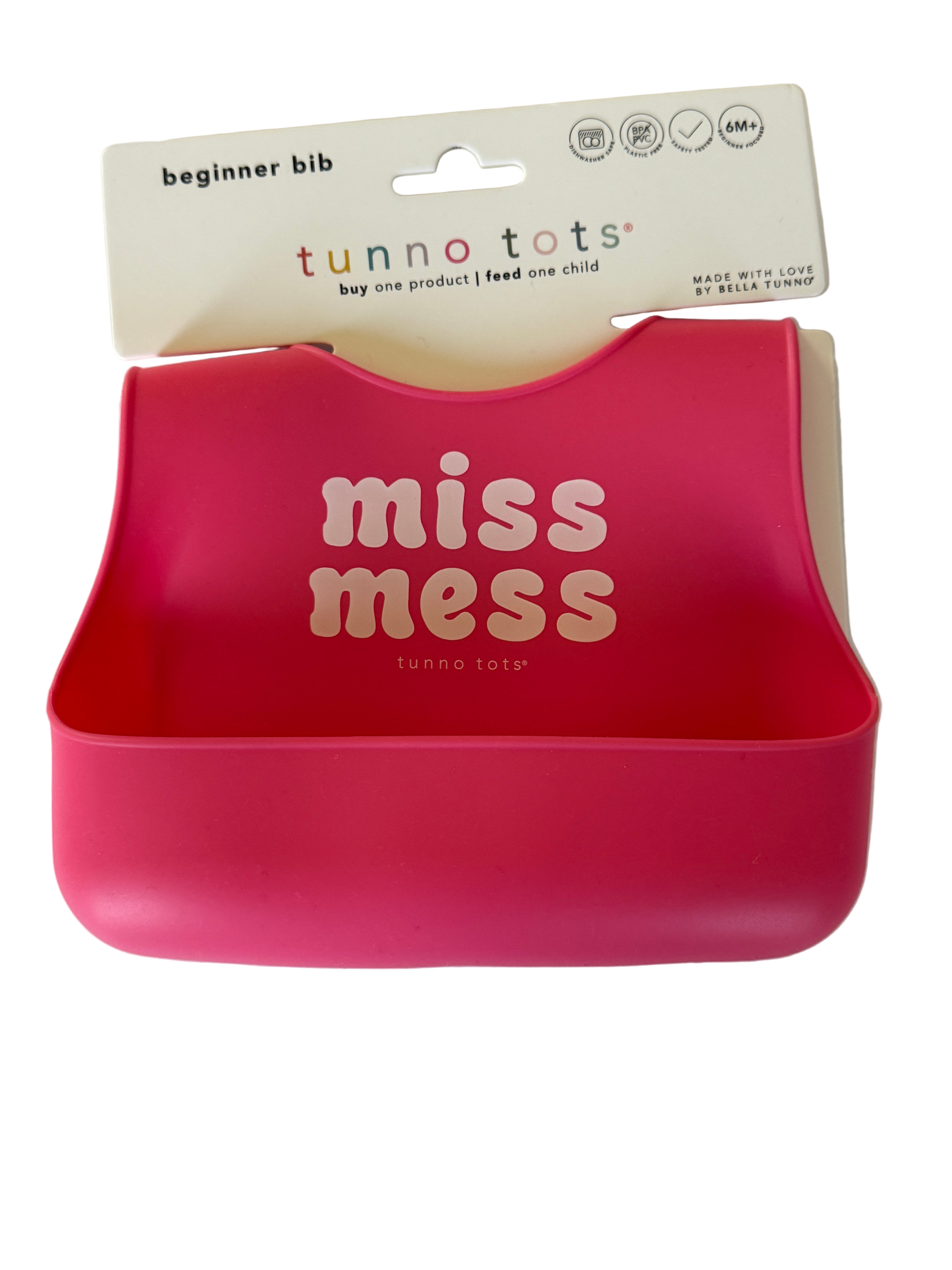 Bella Tunno Tunn Tots Beginner Bib – “Miss Mess”