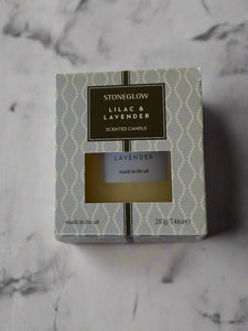 Stoneglow Lilac &amp; Lavender Scented Candle – 210g (7.41 oz) 🌿✨