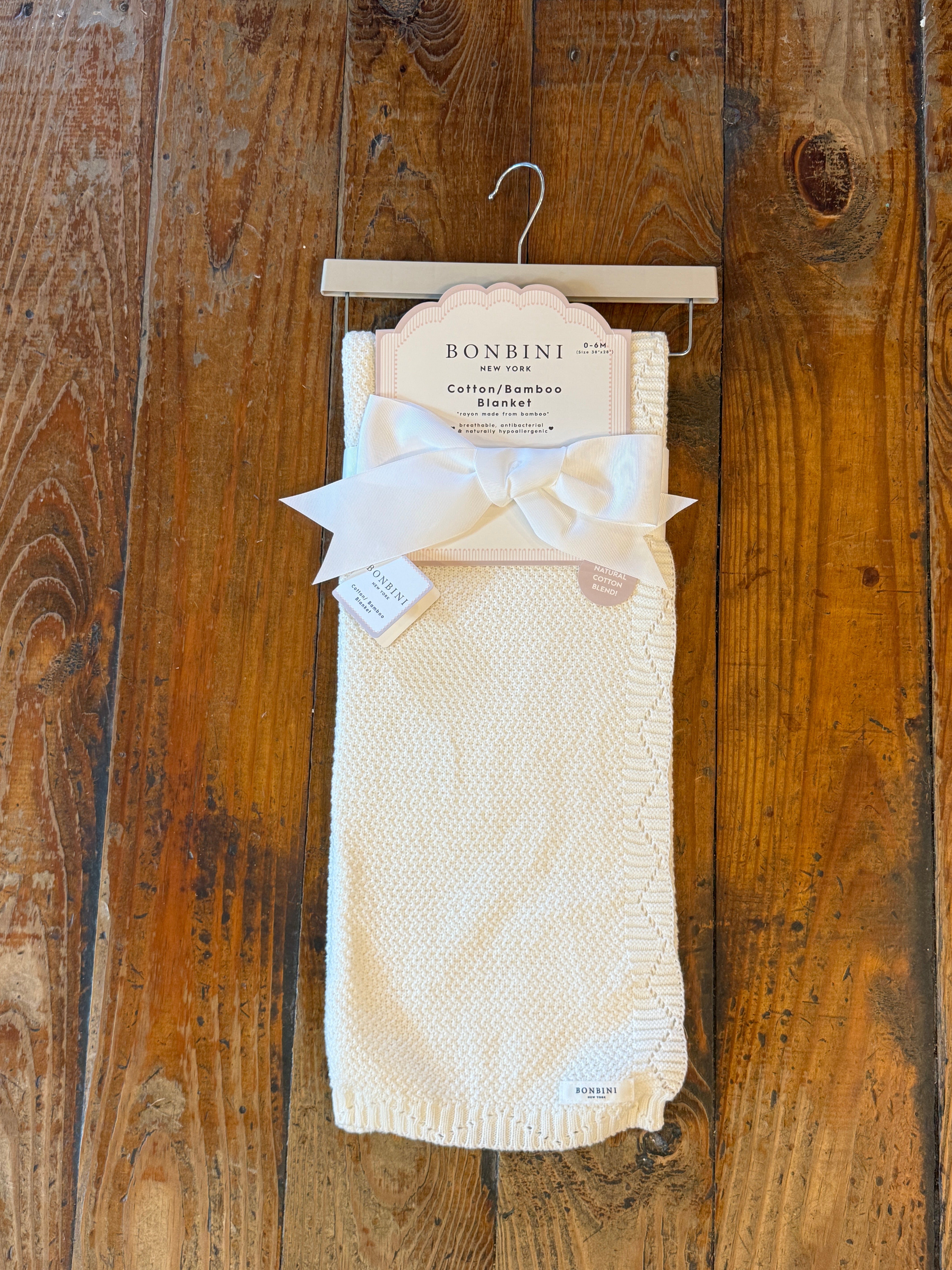 Bonbini New York Cotton/Bamboo Baby Blanket – 0-6 Months Cream