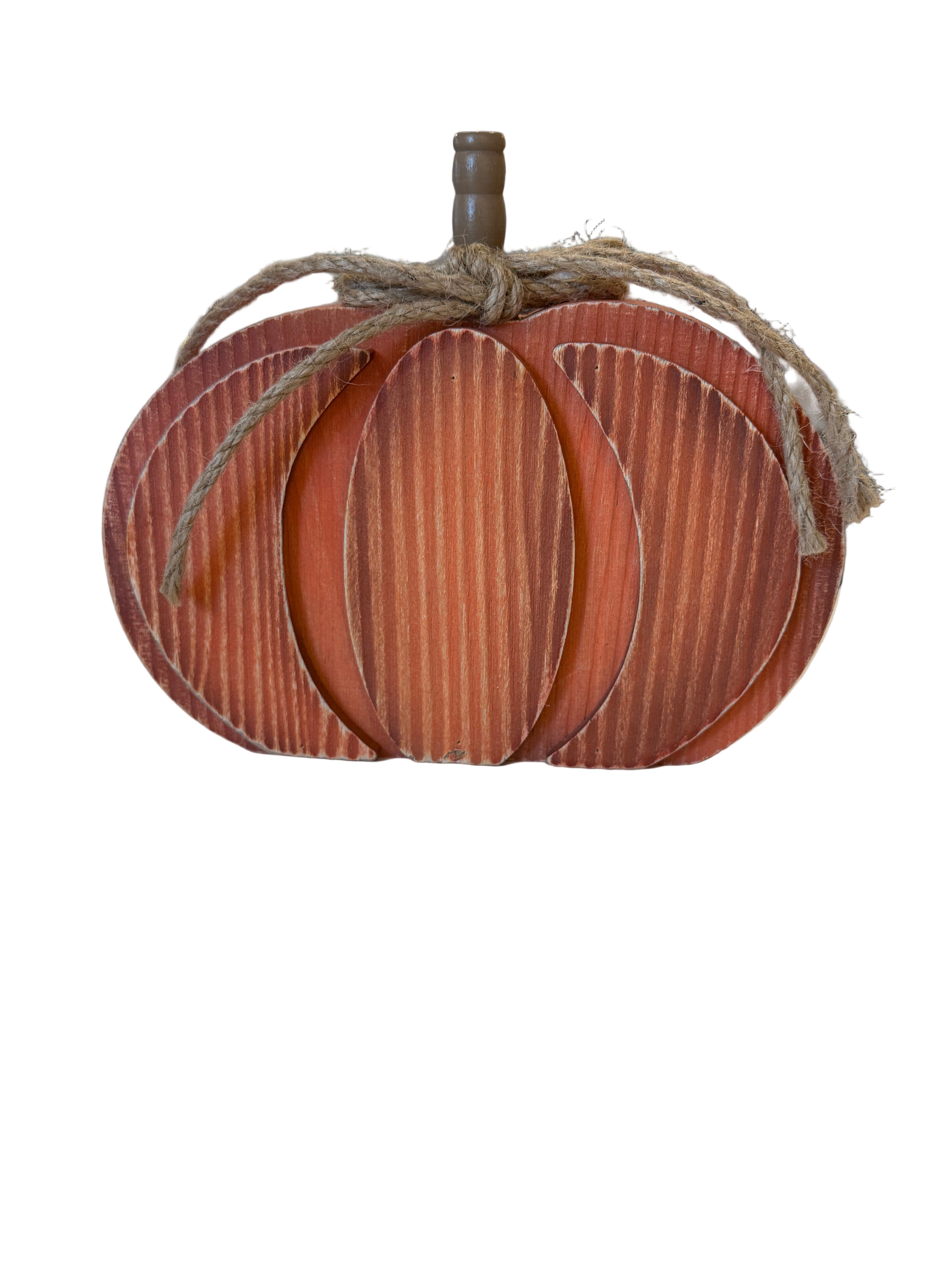 Rustic Wooden Pumpkin – 6” Height