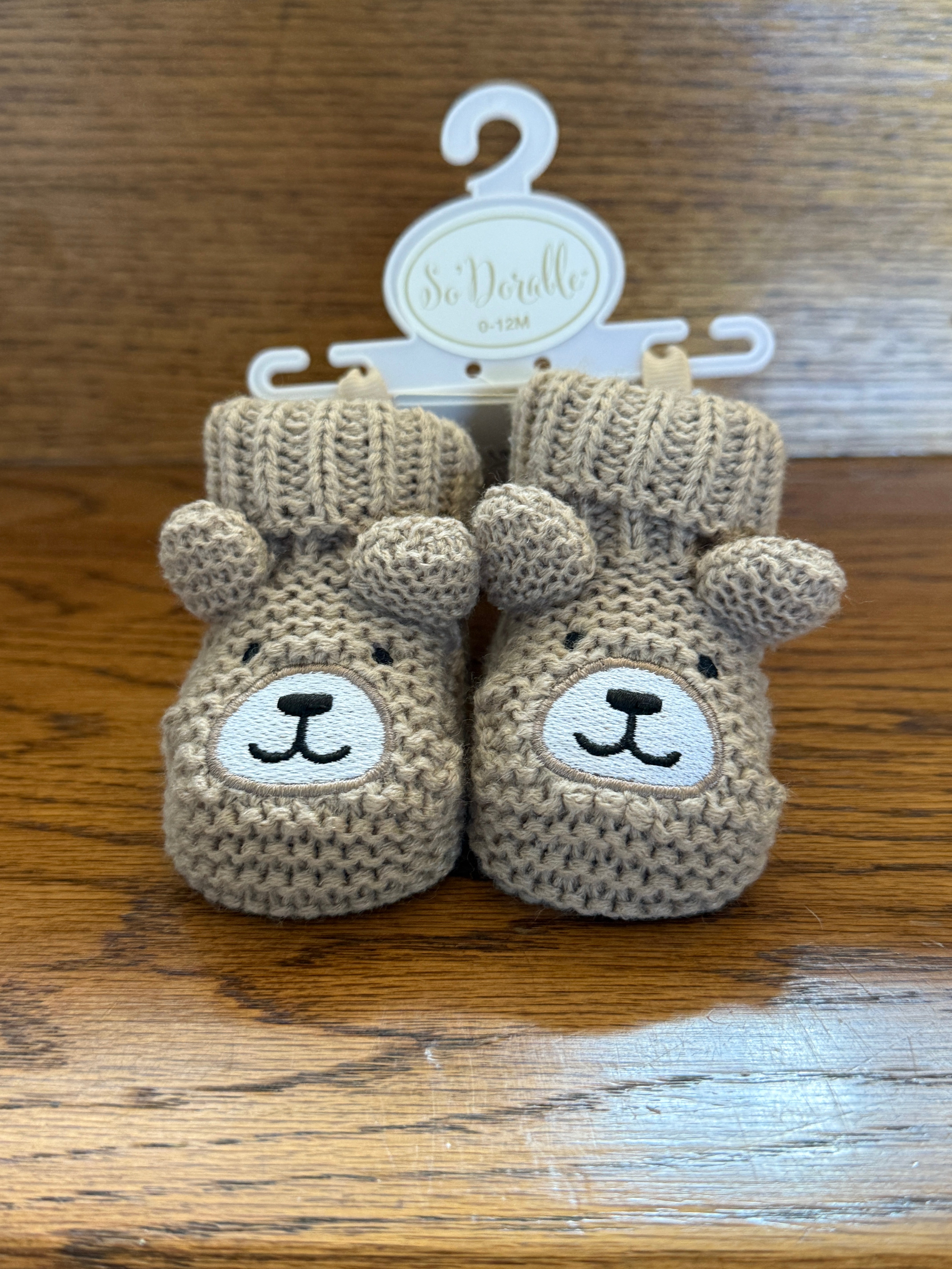 So’Dorable Knit Bear Booties