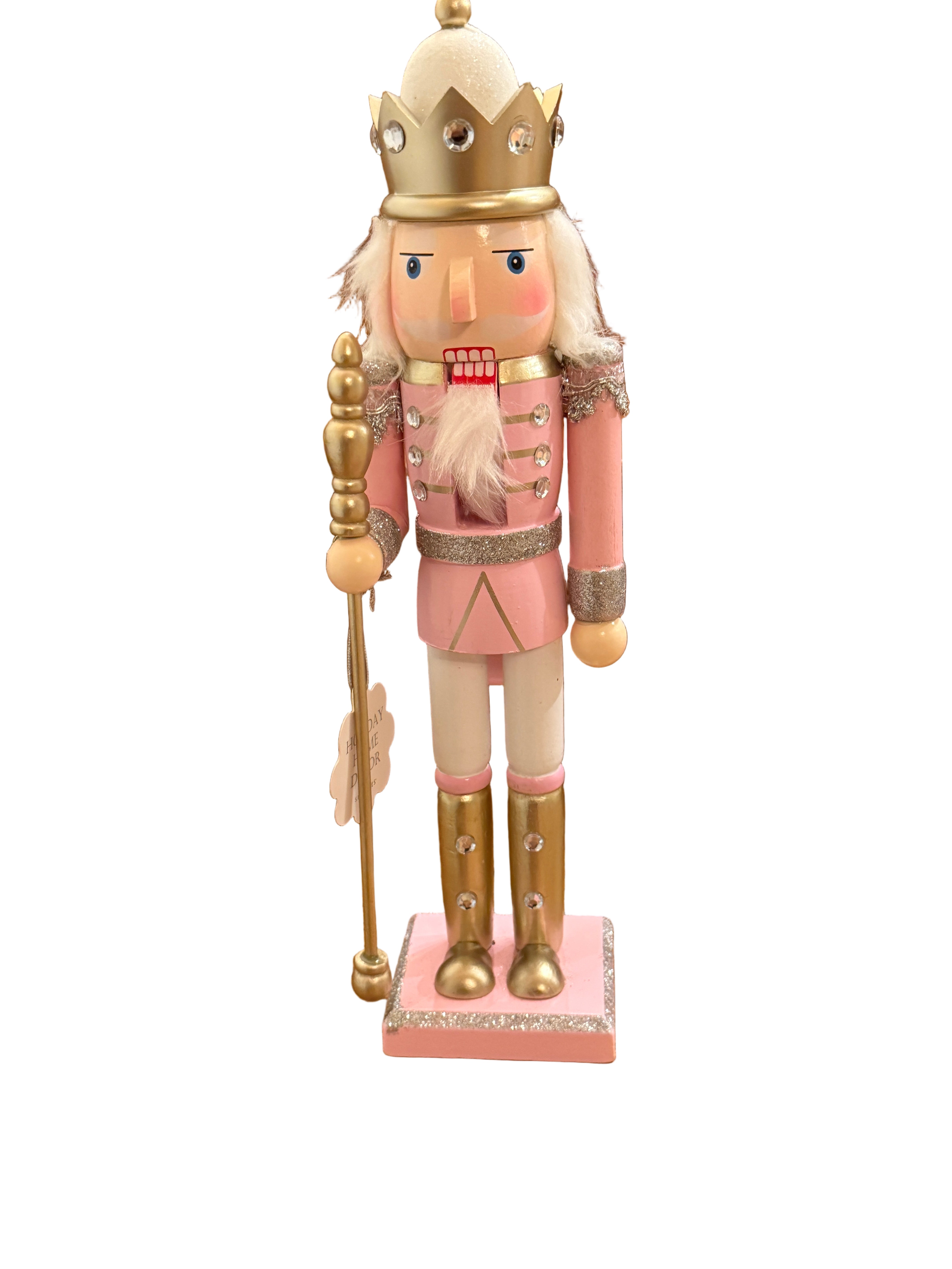 15-Inch Pink & Gold Nutcracker King