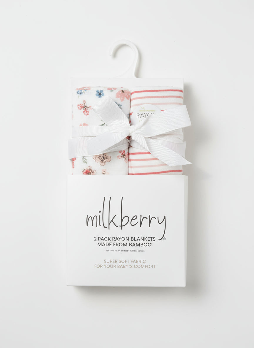 Milkberry 2 Pack Rayon Blankets made from Bamboo