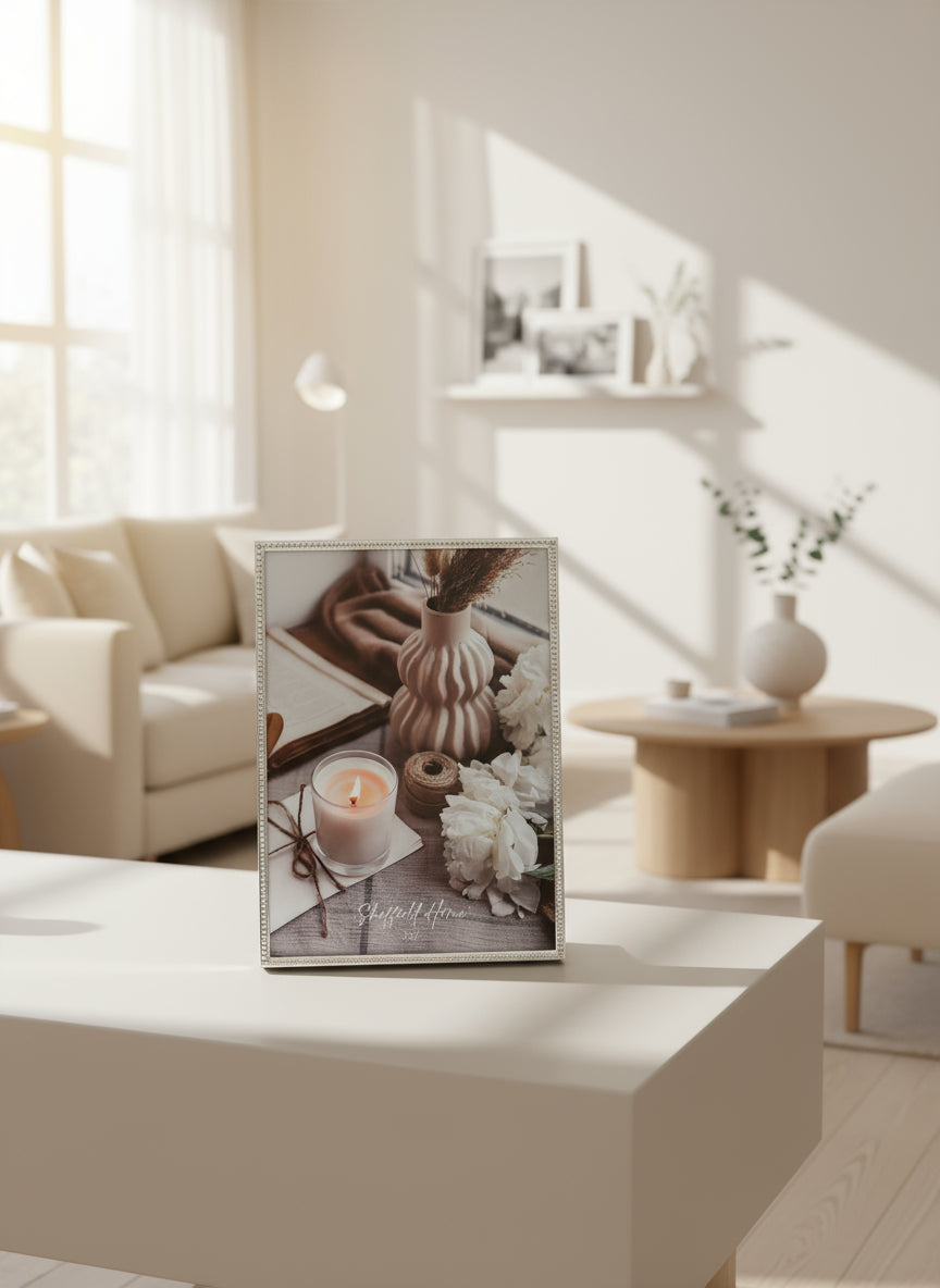 Sheffield Home 5x7 Silver Beaded Picture Frame