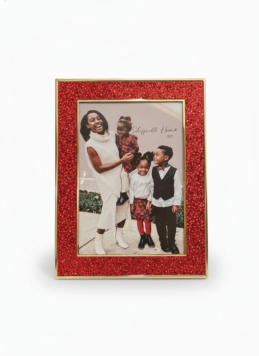 Sticker Photo Frame Red Red Glitter Photo Frame – 5x7 – The Sparkling Hostess