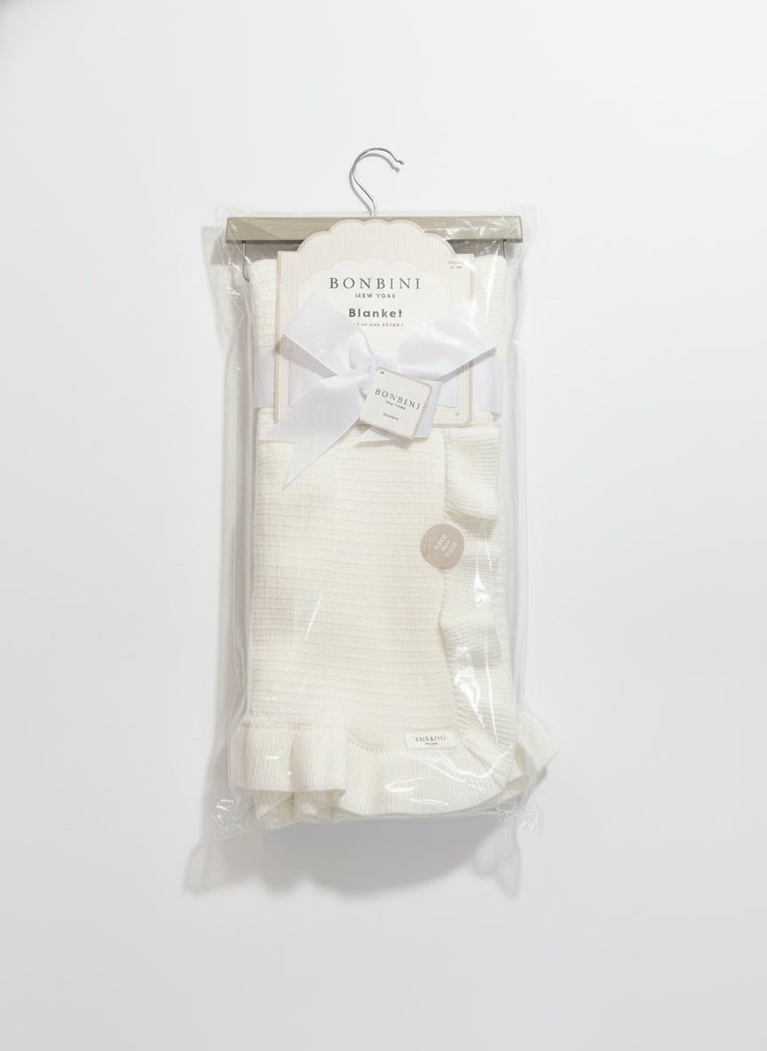 Bonbini White Blanket-Super Soft Yarn