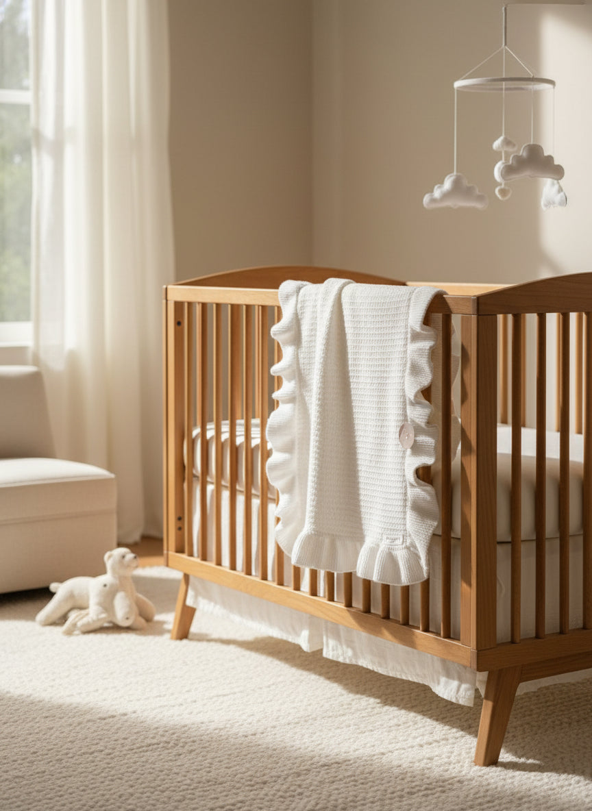 Bonbini White Blanket-Super Soft Yarn