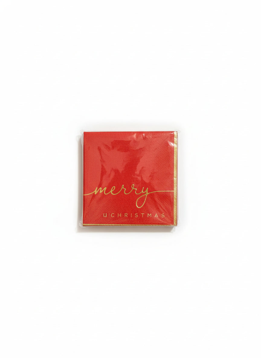 Merry Christmas Napkins-32 count