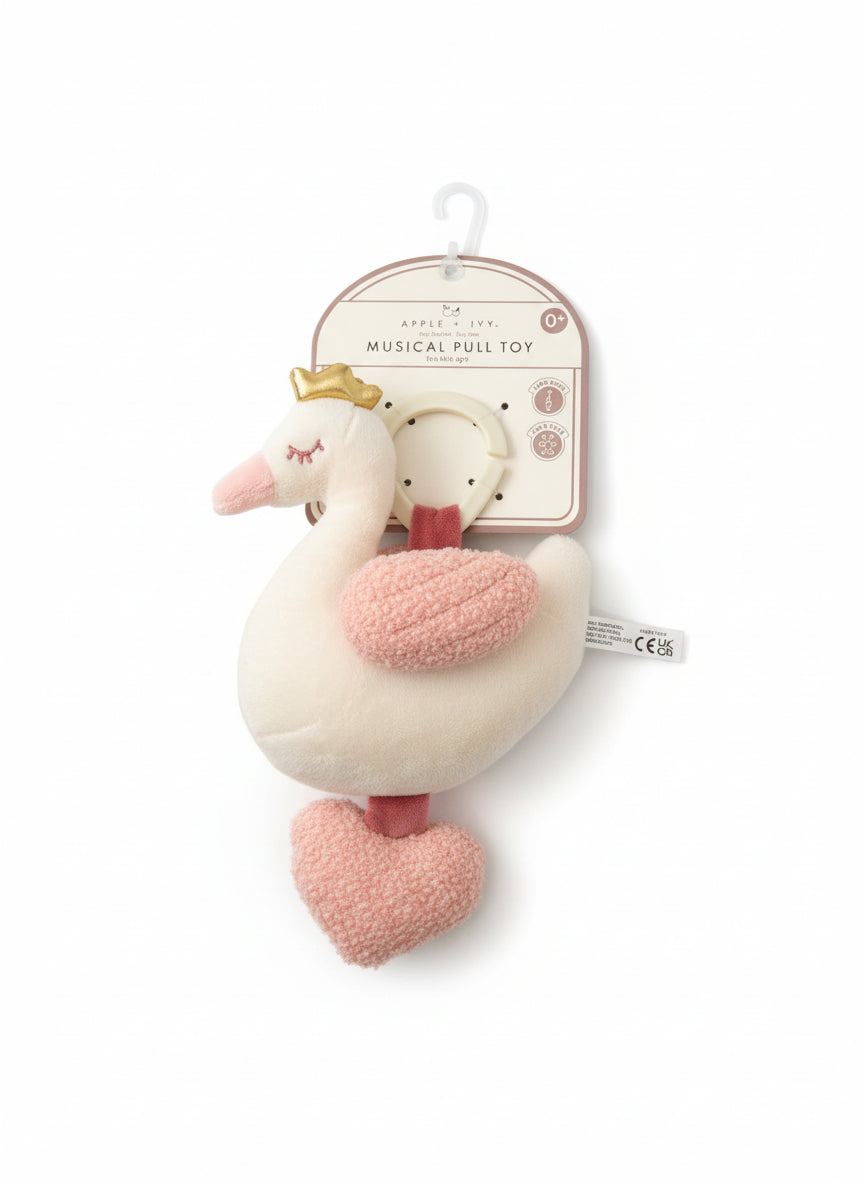 Apple & Ivy Musical Swan Pull Toy