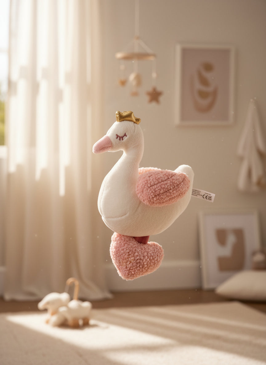 Apple & Ivy Musical Swan Pull Toy
