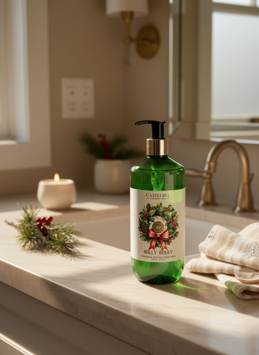 Castelbel Holly Berry Hand Wash – 16.9 fl oz (500 mL)