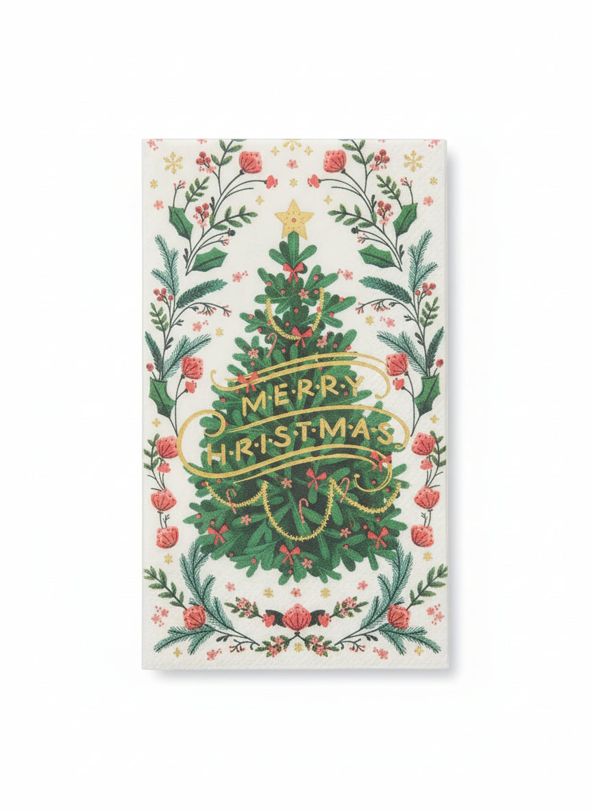 Merry Christmas Holiday Guest Towels – Set of 32
