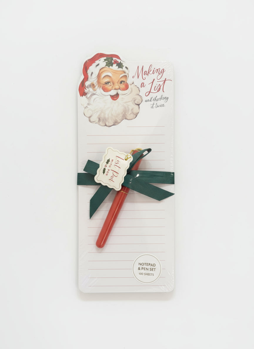 Holiday Note Pads Santa Making a List