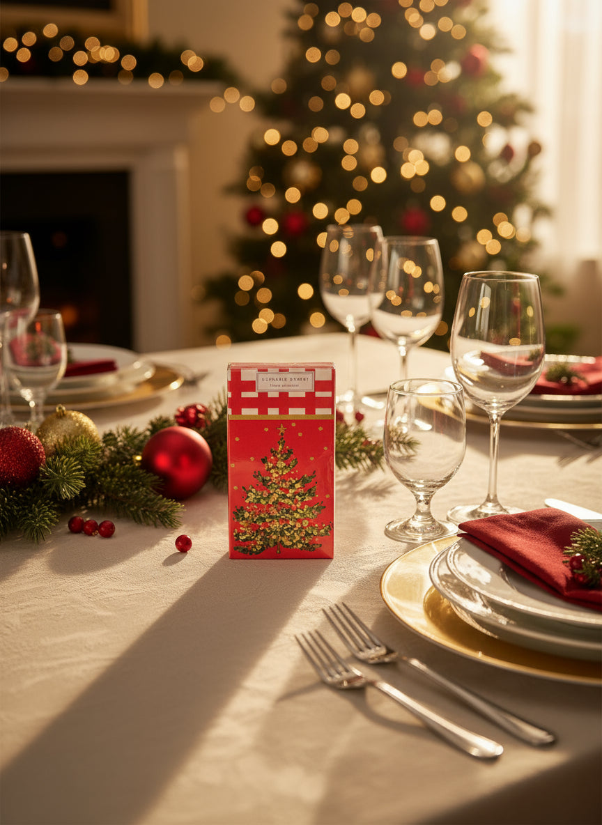 Red Christmas Tree Guest Napkins- 40 Count