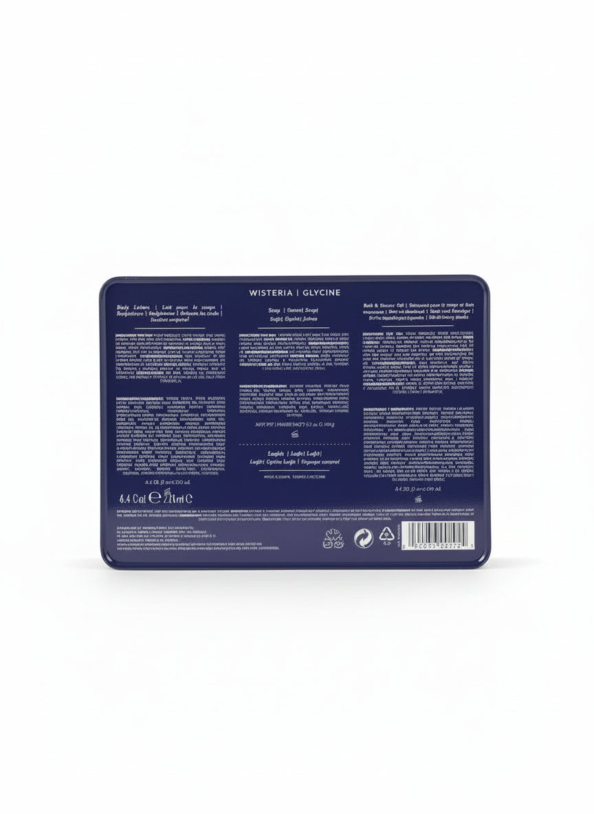 Crabtree & Evelyn Wisteria Tin 4 Piece Gift Set