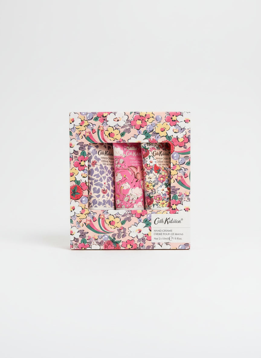 Cath Kidston Hand Cream Trio in Apple Blossom Scent, 3 x 30ml