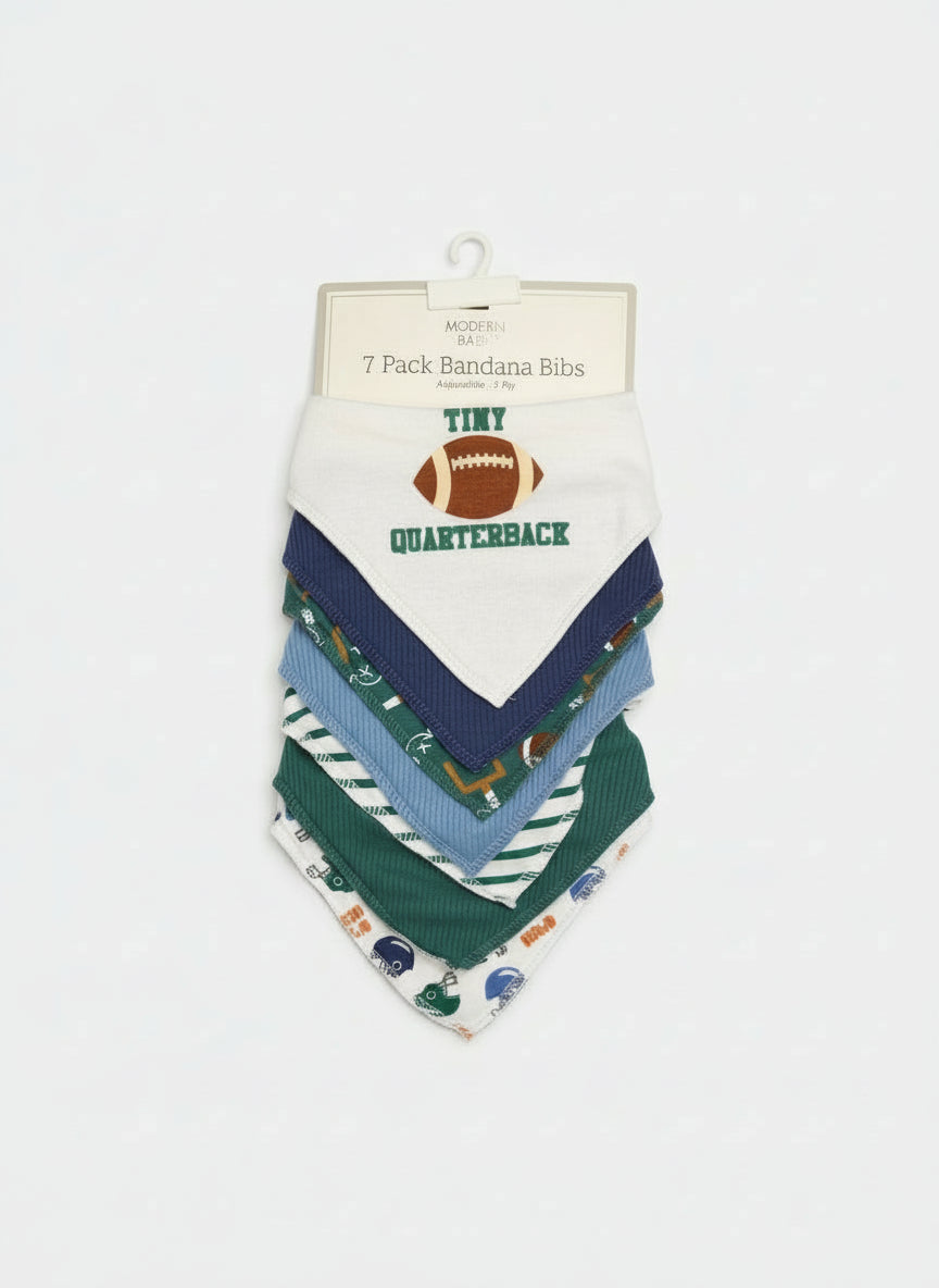Modern Baby 7 Pack Bandana Bibs