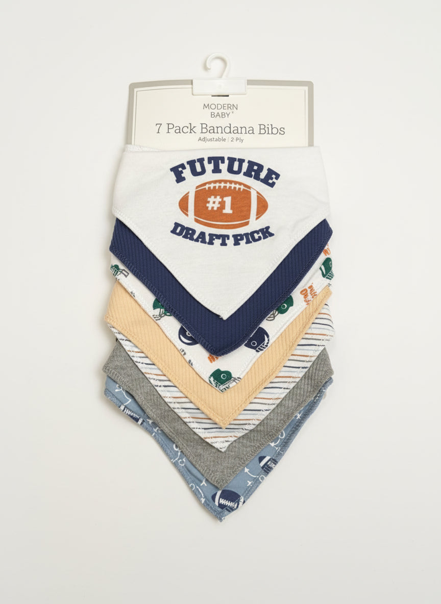 Modern Baby 7 Pack Bandana Bibs