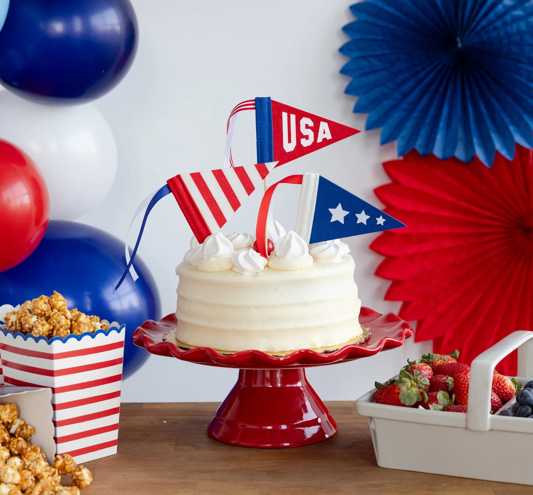 My Mind's Eye- 3 Mini Patriotic Pennants