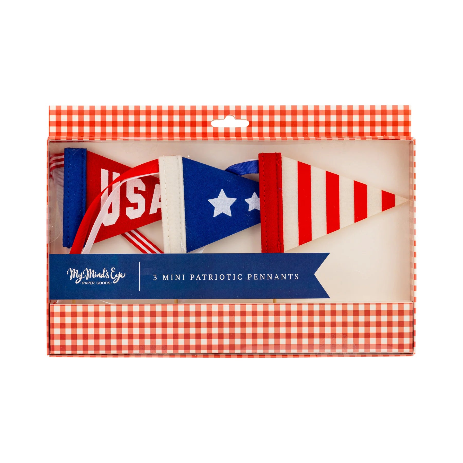 My Mind's Eye- 3 Mini Patriotic Pennants