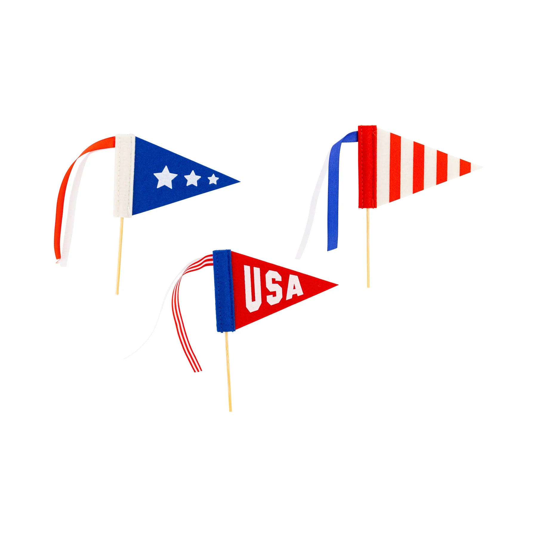 My Mind's Eye- 3 Mini Patriotic Pennants