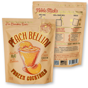 NOBLE MICK'S - Single Serve Craft Cocktails - Peach Bellini Frozen Cocktail