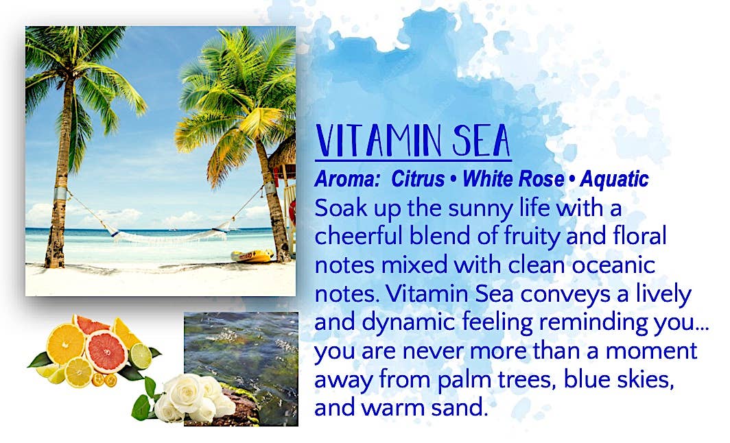 Bougie Beach® Vida - Vitamin Sea - 8oz Soy Farmhouse Jar Candle