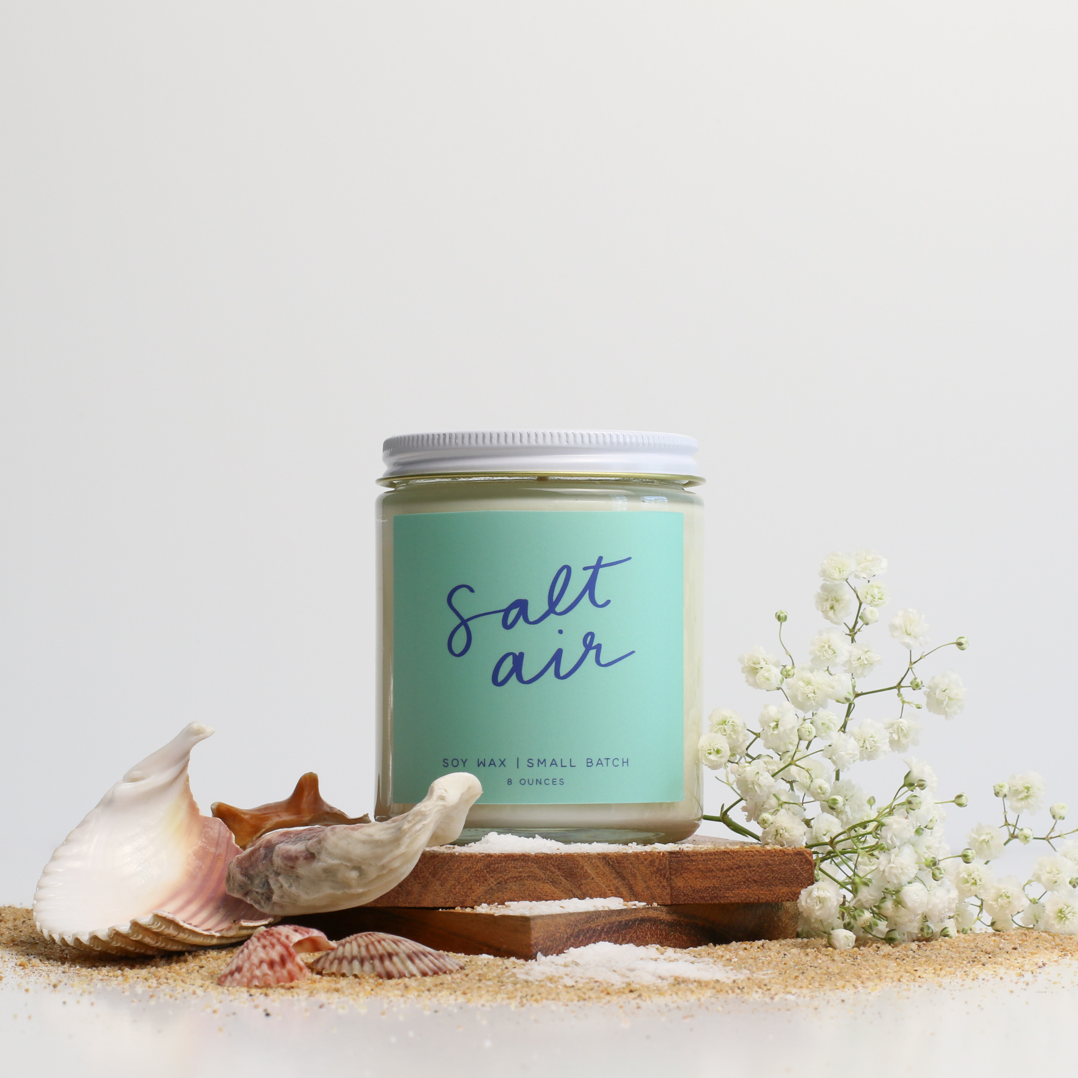 Poured Goods - Salt Air: 8 oz Soy Wax - Small Batch Candles