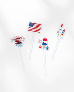 Sip Hip Hooray - Acrylic Stir Sticks | USA, 4th of July