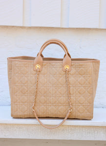 Caroline Hill - Melissa Tote Bag Natural Quilted LQ: Default