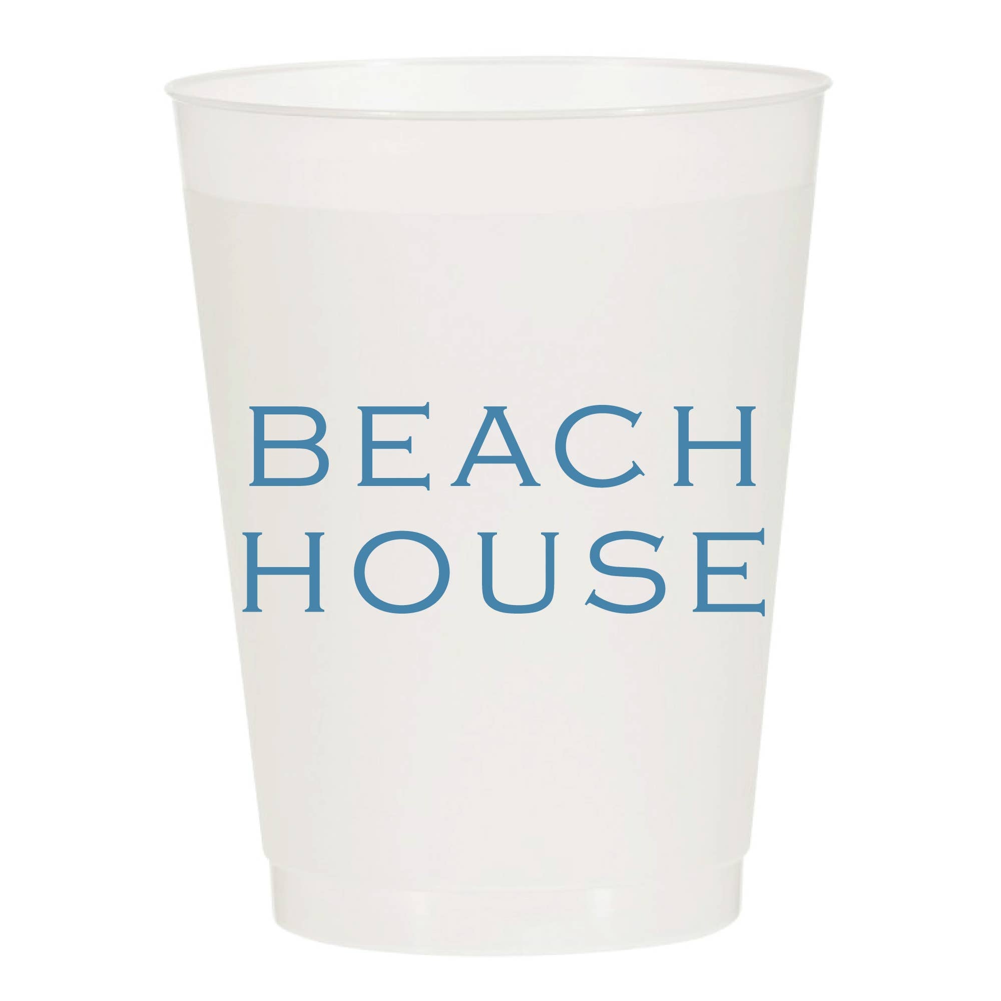 Sip Hip Hooray - Blue Beach House Frosted Cups- Summer: Pack of 6
