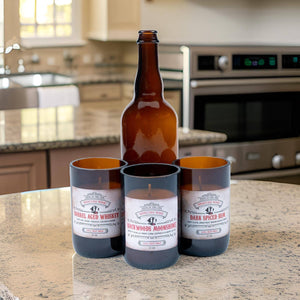 Rescued Wine Candles - Bourbon & Tobacco Soy Candle: 10 oz. 60 Hours