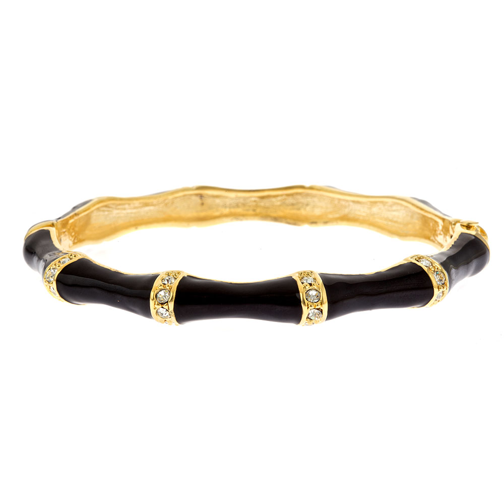 Fornash - Enamel Stone Bamboo Bracelet: Navy
