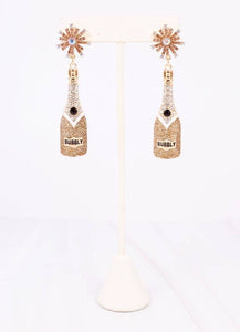 Caroline Hill - Bubbly Party Bottle Earring GOLD: Default