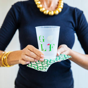 WH Hostess Social Stationery - In Stock Golf Icons Shatterproof Cups