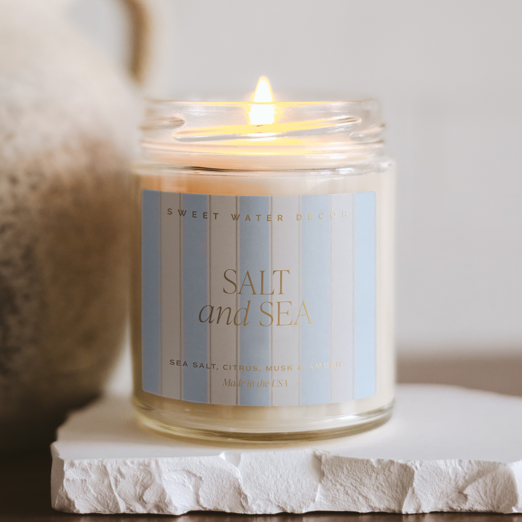 Sweet Water Decor - Salt and Sea 9 oz Soy Candle - Home Decor & Gifts
