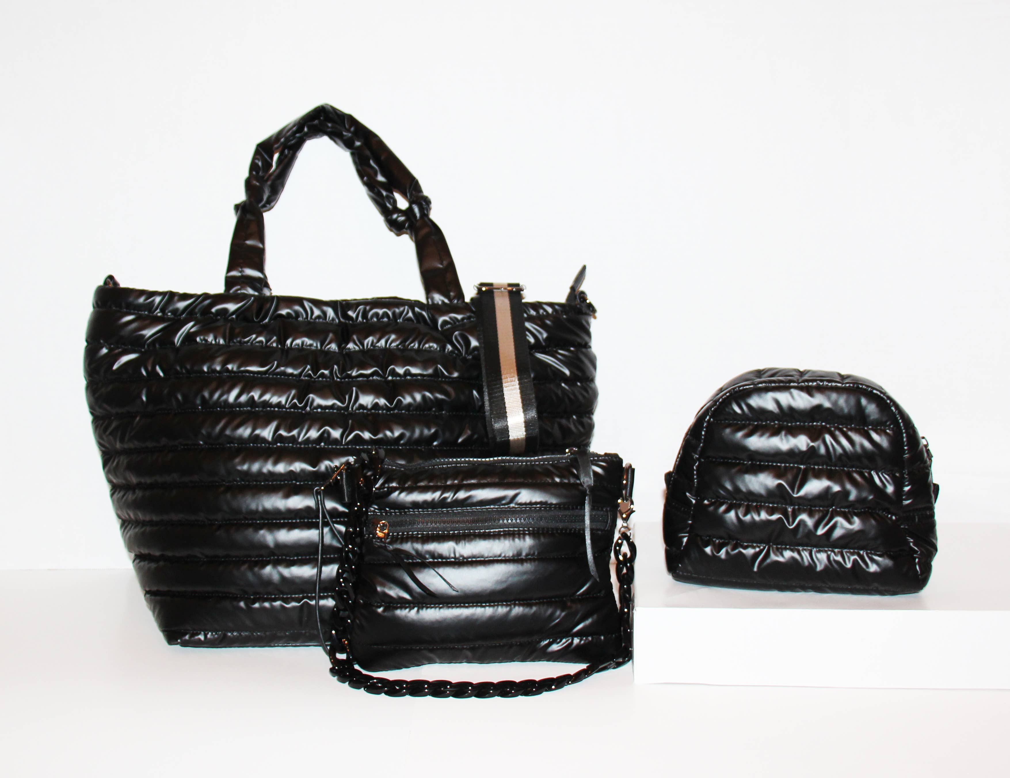 Lemonbella - Allie Puffer 4-n-1 Bag Jet Black