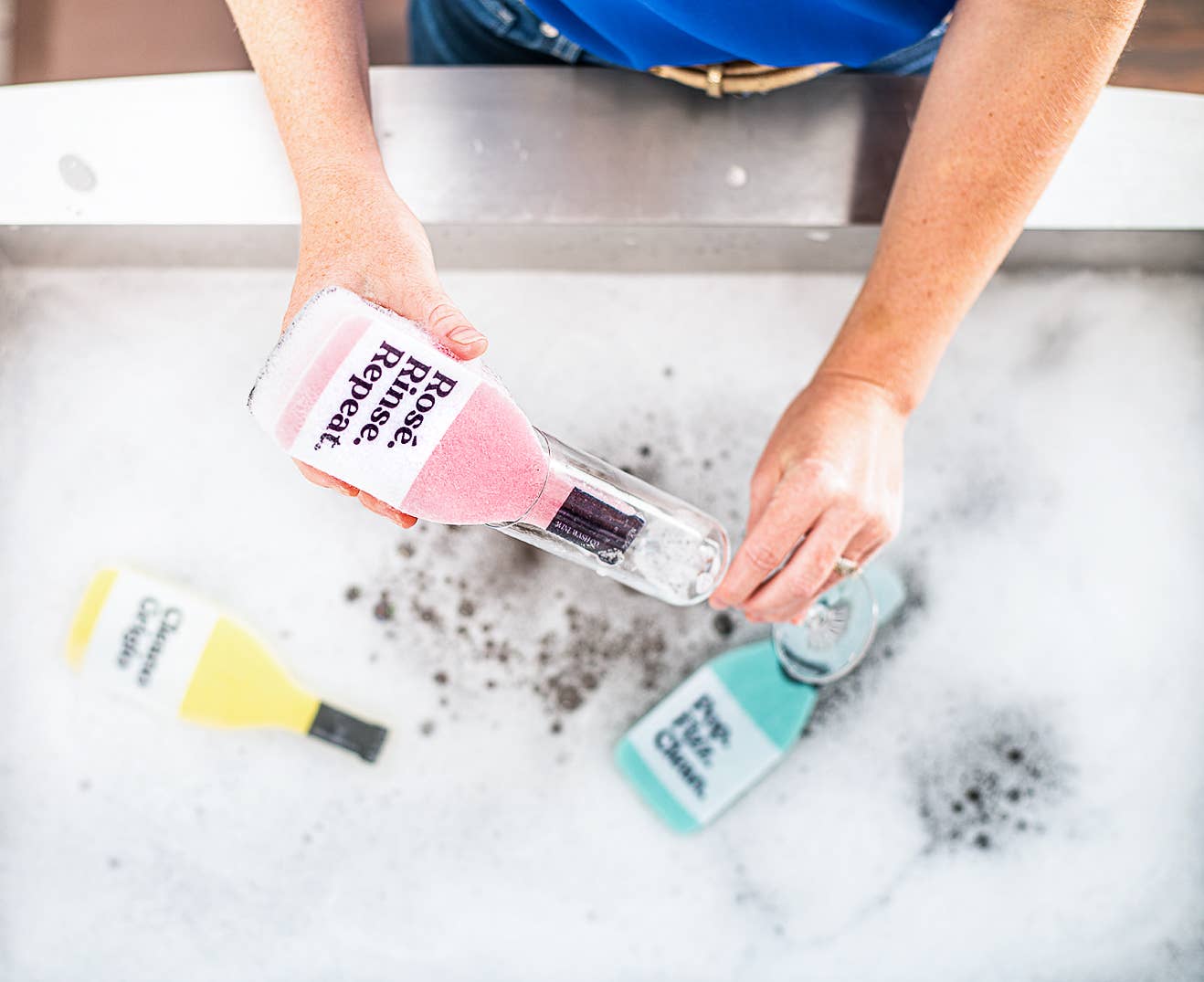 Wine Wash Co. - Scrubbly™ Kitchen Sponge: Rosé Rinse Repeat