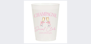 Sip Hip Hooray - Champagne Social Club Frosted Cups : Pack of 10