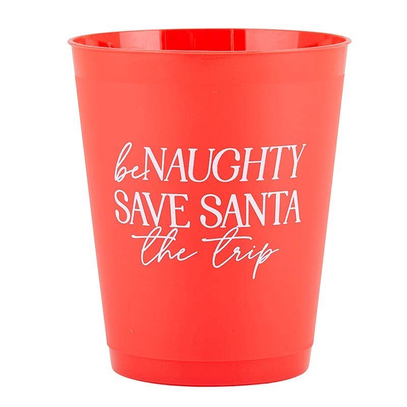Angle - Cocktail Party Cups - Be Naughty Save Santa - 8ct